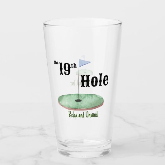 Der 91. Loch-Cup Glas (Vorderseite)