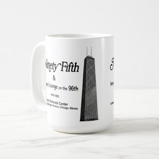 Der 95. im John Hancock, Chicago, IL Kaffeetasse (Vorderseite Links)