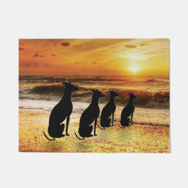 Der Abend am Strand Fußmatte