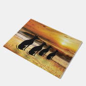 Der Abend am Strand Fußmatte (Schrägansicht)