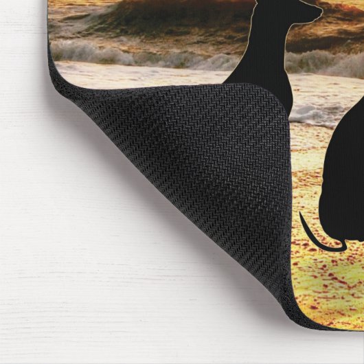 Der Abend am Strand Mousepad (Ecke)