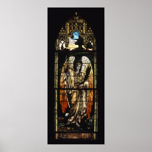 Der Abend Angel Buntglas Poster (Vorne)