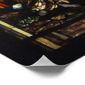 Der Abend Angel Buntglas Poster (Ecke)