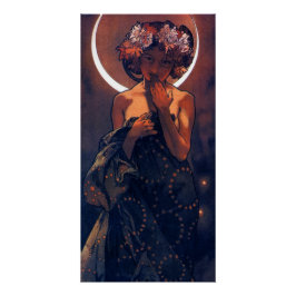 Der Abend Star, Jugendstil von Alfons Mucha Poster