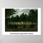 Der Abend von Caspar David Friedrich Poster (Vorne)