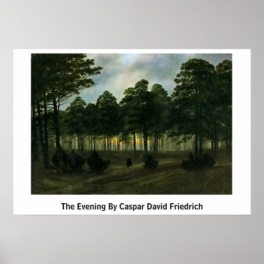 Der Abend von Caspar David Friedrich Poster (Vorne)