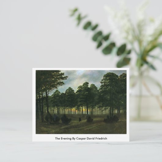 Der Abend von Caspar David Friedrich Postkarte (Stehend Vorderseite)