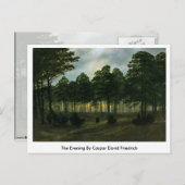 Der Abend von Caspar David Friedrich Postkarte (Vorne/Hinten)