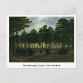 Der Abend von Caspar David Friedrich Postkarte (Vorderseite)