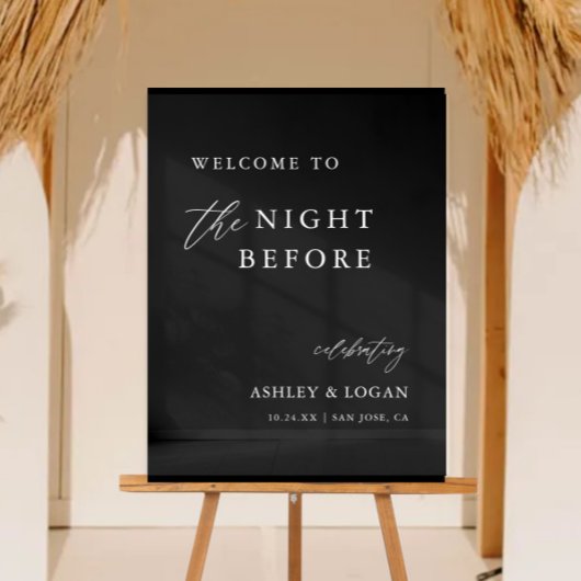 Der Abend vor der Hochzeit Probe Empfang Acrylschild
