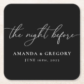 Der Abend vor der Hochzeit Probe Empfang Rechteckiger Pappuntersetzer (Vorderseite)