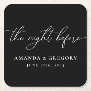 Der Abend vor der Hochzeit Probe Empfang Rechteckiger Pappuntersetzer