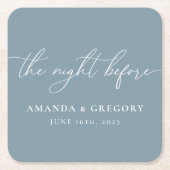 Der Abend vor der Hochzeit Probe Empfang Rechteckiger Pappuntersetzer (Vorderseite)