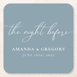 Der Abend vor der Hochzeit Probe Empfang Rechteckiger Pappuntersetzer