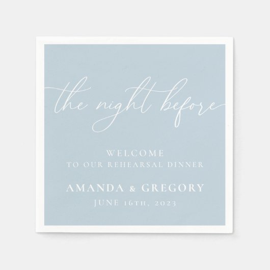 Der Abend vor der Hochzeit Probe Empfang Serviette (Vorderseite)