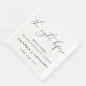 Der Abend vor der Hochzeit Probe Empfang Serviette (Ecke)