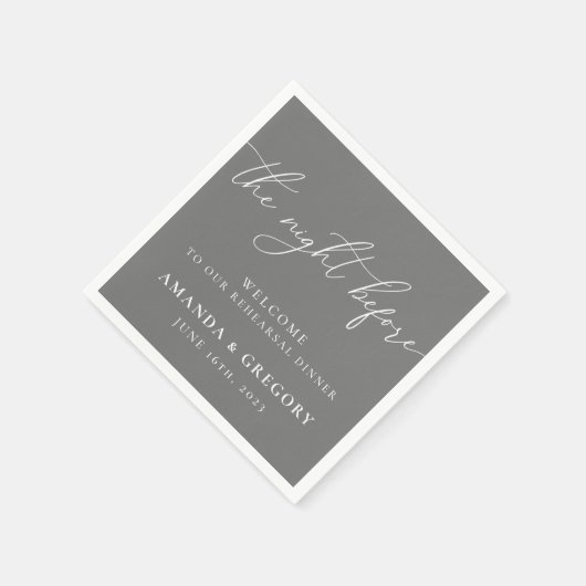 Der Abend vor der Hochzeit Probe Empfang Serviette (Ecke)