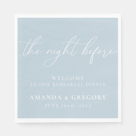 Der Abend vor der Hochzeit Probe Empfang Serviette (Vorderseite)