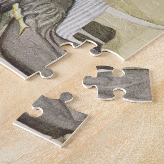 Der Abend vor der Reise nach England - Studie Puzzle (Seite)