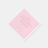 Der Abenteuer Beginn Pink Moderne Typografie Serviette (Ecke)