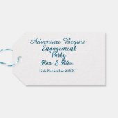 der Abenteuer beginnt Verlobungsfeier Name da Geschenkanhänger (Rückseite Horizontal)