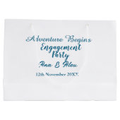 der Abenteuer beginnt Verlobungsfeier Name da Große Geschenktüte (Rückseite)