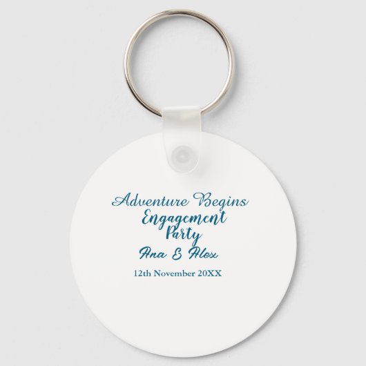 der Abenteuer beginnt Verlobungsfeier Name da Schlüsselanhänger (Vorderseite)