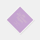 Der Abenteuer beginnt Wisteria Moderne Typografie Serviette (Ecke)