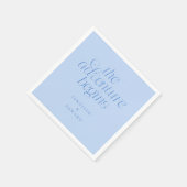 Der Abenteuerbeginn Eisblaue moderne Typografie Serviette (Ecke)