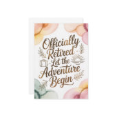 Der Abenteuerbeginn im Ruhestand Karte (Vorderseite/Rückseite Beispiel)