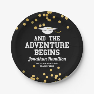 Der Abenteuerbeginn Schwarze Gold-Abschlussfeier Pappteller