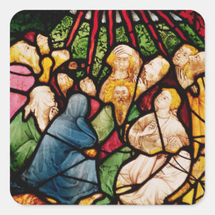 Der Abfall des Heiliger Geist, c.1400 Quadratischer Aufkleber