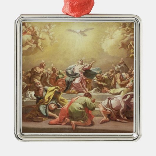 Der Abfall des Heiliger Geist Silbernes Ornament (Vorne)