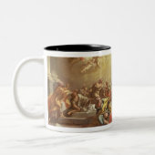 Der Abfall des Heiliger Geist Zweifarbige Tasse (Links)