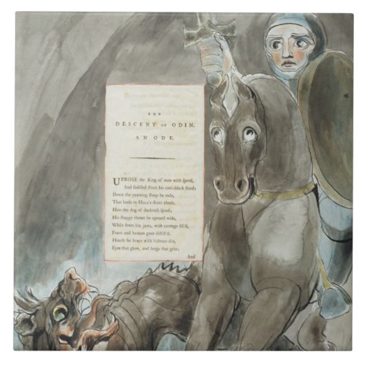 Der Abfall von Odin, eine Ode, 'von den Gedichten Fliese (Vorderseite)
