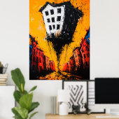 Der Abgrund des Schwebens - expressionistische sur Poster (Heimbüro)