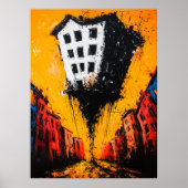 Der Abgrund des Schwebens - expressionistische sur Poster (Vorne)