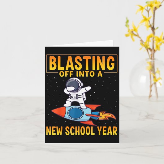 Der Abschied in ein neues Schuljahr zurück zur Sch Karte (Gelbe Blume)