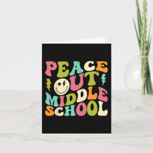 Der Abschluss der Mittelschule am letzten Tag des Karte