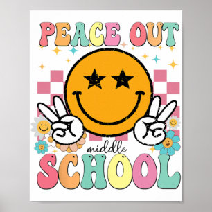 Der Abschluss der Mittelschule am letzten Tag des  Poster