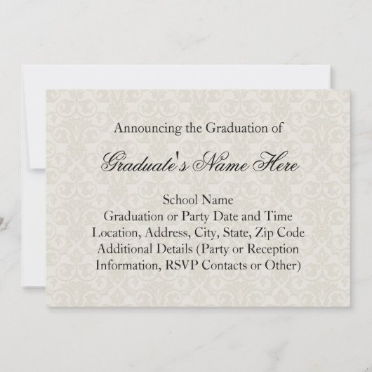 Der Abschluss des Absolventen, der Eleganten Elfen Einladung (Rückseite)