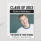 Der Abschluss des Baseball-Spielers mit Einladung (Rückseite)