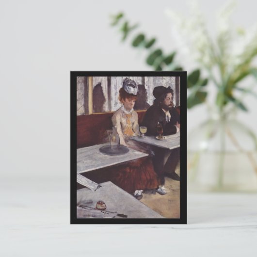 Der Absinth. Degas, Edgar Germain Hilaire Postkarte (Stehend Vorderseite)