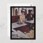 Der Absinth. Degas, Edgar Germain Hilaire Postkarte (Vorne/Hinten)
