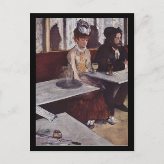 Der Absinth. Degas, Edgar Germain Hilaire Postkarte (Vorderseite)