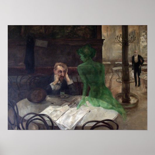 Der Absinthe Drinker Poster (Vorne)