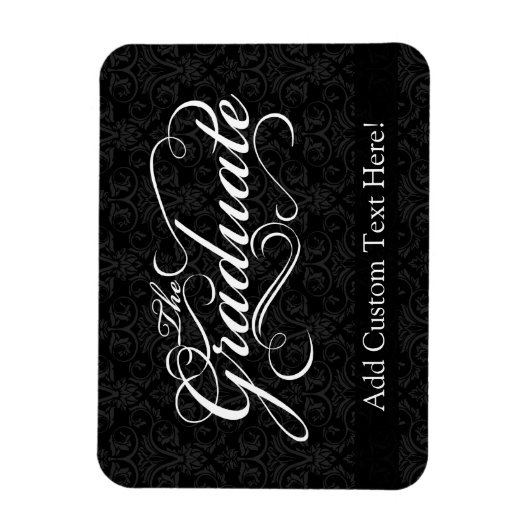 Der Absolvent, elegant schwarz Magnet (Vertikal)