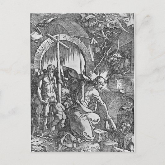 Der Abstieg Christi in Limbo Postkarte (Vorderseite)