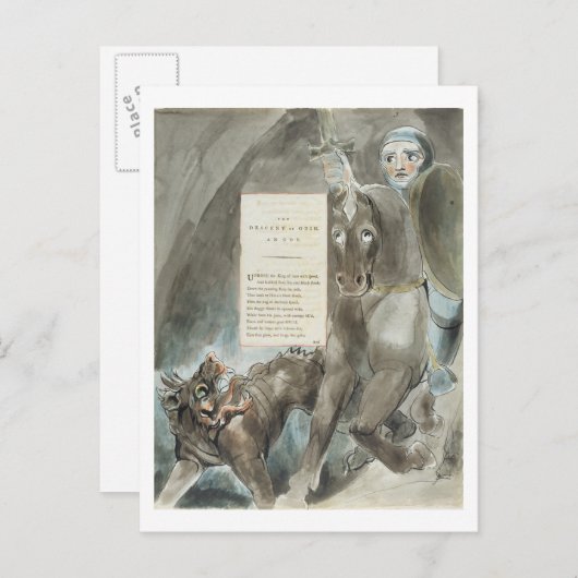 Der Abstieg Odins, einer Ode, von den "Gedichten d Postkarte (Vorne/Hinten)