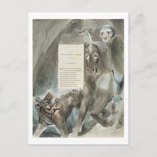Der Abstieg Odins, einer Ode, von den "Gedichten d Postkarte (Vorderseite)